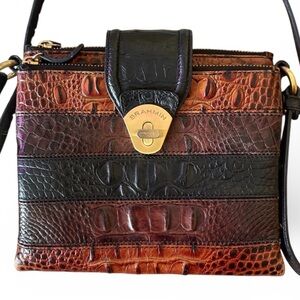 Brahmin Mojito Melbourne Croc Embossed Crossbody Bag COA